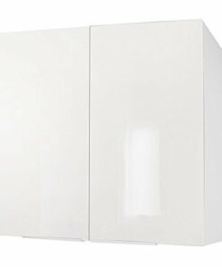 Berlenus CP8HB – Mobile alto da cucina con uno 2 ante, colore: Bianco brillante