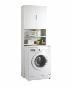 13Casa 913-001 Mobile per lavatrice, 64x26x190 h cm, Colore Bianco