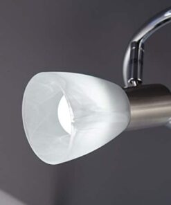 Lampada da soffitto a LED con 3 luci orientabili, forma a spirale, per soggiorno o camera da letto, incl. 3 lampadine 5,5 W E14 230 V IP20