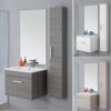 Mobile Bagno sospeso 60 cm bianco rovere chiaro o scuro arredo con colonna abbinata omaggio Mobili con anta I