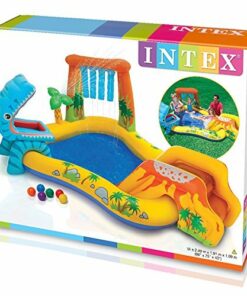 Intex- Playground Dinosauri, Multicolore, 249 x 191 x 109 cm, 57444