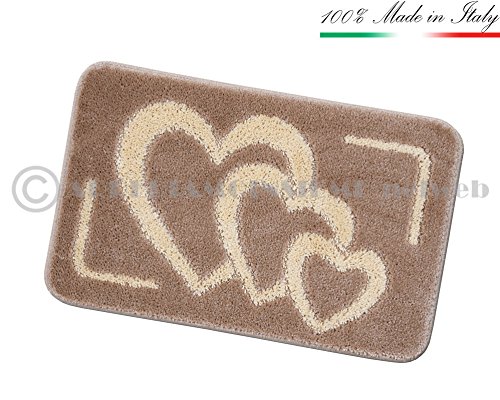 Tappeti bagno shaggy PARURE SET 3 PEZZI cuori moderni morbidissimi ... Tappeti bagno shaggy PARURE SET 3 PEZZI cuori moderni morbidissimi ...