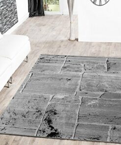 Tappeto Pavimento In Pietra Aspetto Marmo Design Tappeto Moderno Per Soggiorno Grigio Prezzo Eccezionale, Größe:160×220 cm
