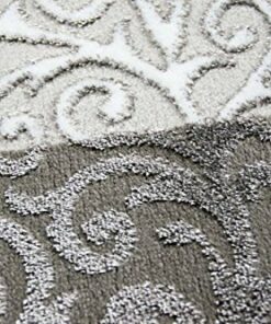 tappeto Designer Tappeto moderno tappeto da salotto con il modello grigio Crema beige Größe 80×150 cm