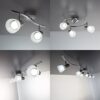 Lampada da soffitto a LED con 3 luci orientabili, forma a spirale, per soggiorno o camera da letto, incl. 3 lampadine 5,5 W E14 230 V IP20