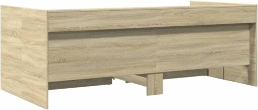Festnight Divano Letto Singolo, Letto Singolo con Contenitore, Struttura Divano Letto, Divano Letto con Cassetti, in Legno Multistrato Rovere Sonoma 75x190 cm