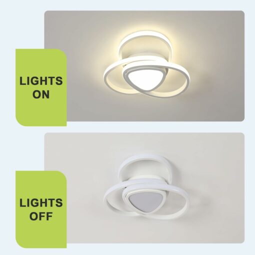 Tealight Lampada da Soffitto LED Moderna, Lampadario Soggiorno 36W 4050lm, Lampadario Camera da Letto per Soggiorno Cucina Bagno Camera da Letto Corridoio, Luce Naturale 4500K, Diametro 30cm