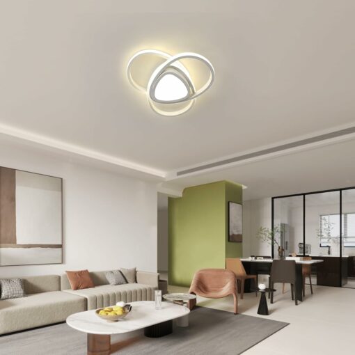 Tealight Lampada da Soffitto LED Moderna, Lampadario Soggiorno 36W 4050lm, Lampadario Camera da Letto per Soggiorno Cucina Bagno Camera da Letto Corridoio, Luce Naturale 4500K, Diametro 30cm