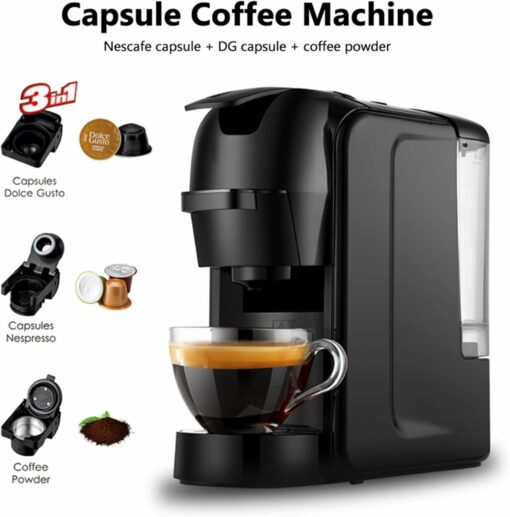 KKMNDE Macchine da caffè Macchina da caffè a Capsule Macchina per caffè Espresso Automatica Domestica Piccola Macchina per Bevande da Ufficio Tazza Piccola/Grande