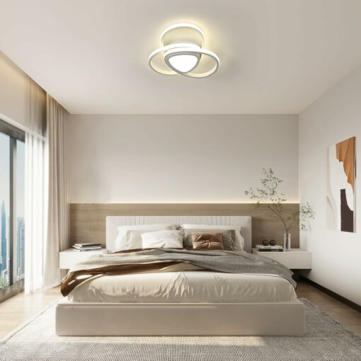 Tealight Lampada da Soffitto LED Moderna, Lampadario Soggiorno 36W 4050lm, Lampadario Camera da Letto per Soggiorno Cucina Bagno Camera da Letto Corridoio, Luce Naturale 4500K, Diametro 30cm
