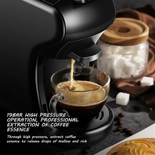 KKMNDE Macchine da caffè Macchina da caffè a Capsule Macchina per caffè Espresso Automatica Domestica Piccola Macchina per Bevande da Ufficio Tazza Piccola/Grande