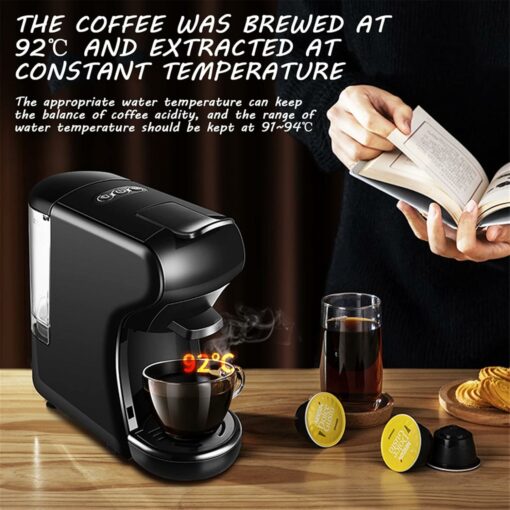 KKMNDE Macchine da caffè Macchina da caffè a Capsule Macchina per caffè Espresso Automatica Domestica Piccola Macchina per Bevande da Ufficio Tazza Piccola/Grande