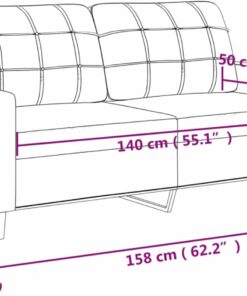 NITCA Divano a 2 Posti, Divano 2 Posti, Divano Letto 2 Posti, Divano 2 Posti Piccolo, Divano 2 Posti Economico, Grigio Scuro 140 cm in Tessuto